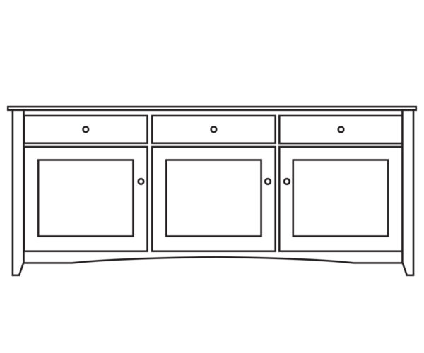 Raleigh Buffet Base - 62½"