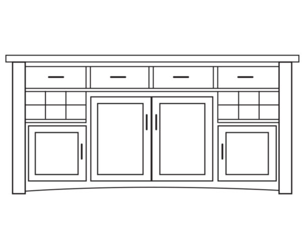 Veranda Wine Buffet - 72"