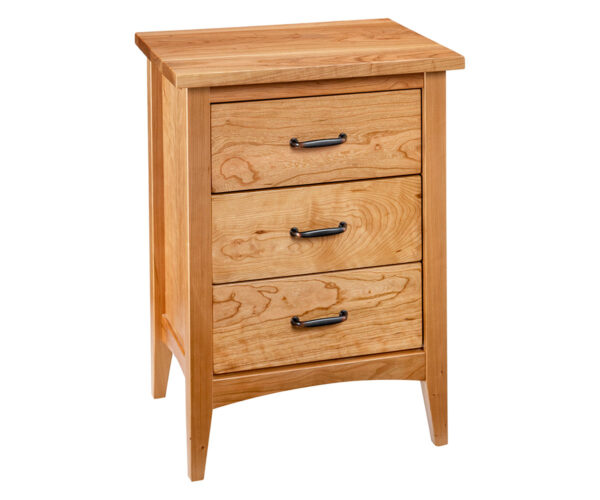 Cherry Fork 3 Drawer Nightstand
