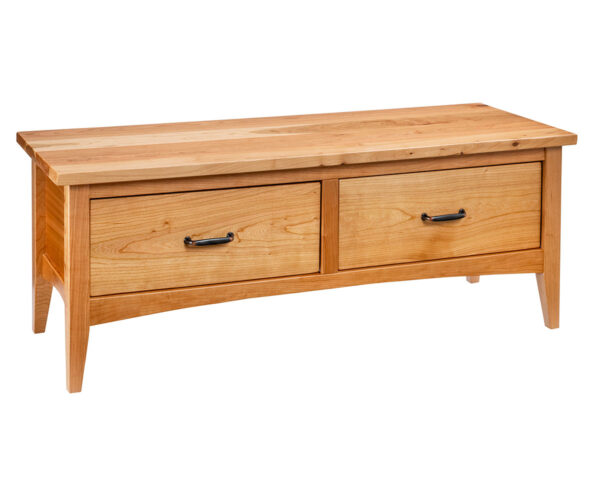 Cherry Fork 2 Drawer Bedside Bench